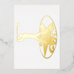 Invitación Con Relieve Metalizado Golf: un juego maravilloso