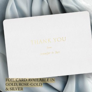 Invitación Con Relieve Metalizado "Gracias" Relieve metalizado de oro, mínimo, lujo,