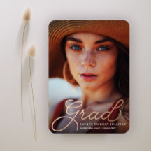 Grad in Relieve metalizado Invitación