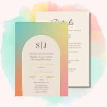 Gradiente Pastel Marco Dorado Retro Arco Boda