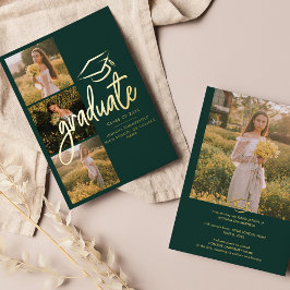 Invitación Con Relieve Metalizado Graduación 2024 Invitación de Relieve metalizado d
