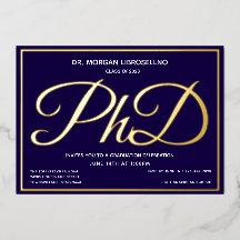 Graduación de Doctorado Azul Oro