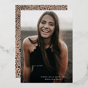 Invitación Con Relieve Metalizado Graduación de fotografías completas de graduados c