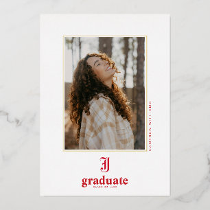 Invitación Con Relieve Metalizado Graduación de la Universidad Estatal de Jacksonvil