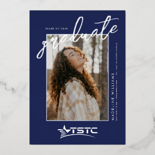 Invitación Con Relieve Metalizado Graduación de la Universidad Técnica Estatal de Te