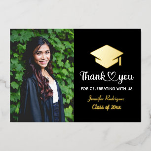 Invitación Con Relieve Metalizado Graduación en Cap Gracias Personalizado Grad