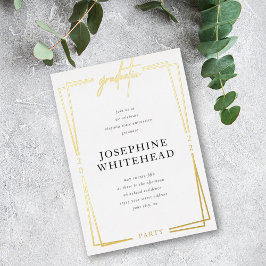 Invitación Con Relieve Metalizado Graduación Fiesta moderno