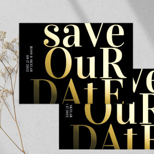 Invitación Con Relieve Metalizado Gran Monograma Negro Relieve metalizado dorado Pre