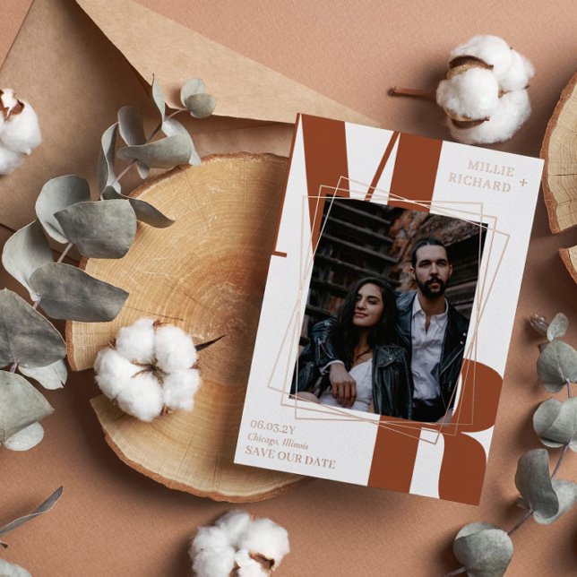 Invitación Con Relieve Metalizado Grandes iniciativas rojas foto moderna salva la fe (Subido por el creador)