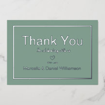 Gray Simple Boda Minimalista Gracias