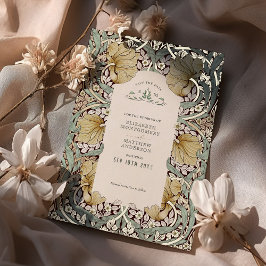 Invitación Con Relieve Metalizado Guardar la fecha Polvoriento azul impernel Vintage