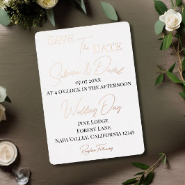 Invitación Con Relieve Metalizado Guardar la foto de fecha