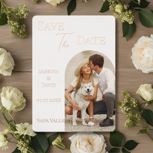 Invitación Con Relieve Metalizado Guardar la foto de fecha (Subido por el creador)