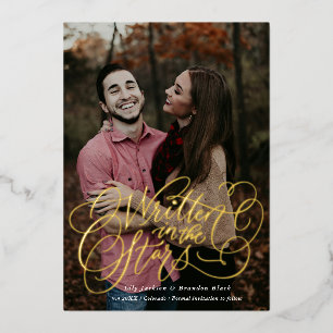 Invitación Con Relieve Metalizado Guarde la fecha con el ojo de las estrellas