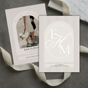 Invitación Con Relieve Metalizado Guión de dinero antiguo con franja de color malva,