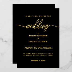 Invitación Con Relieve Metalizado Guión simple - Relieve metalizado real - Invitació