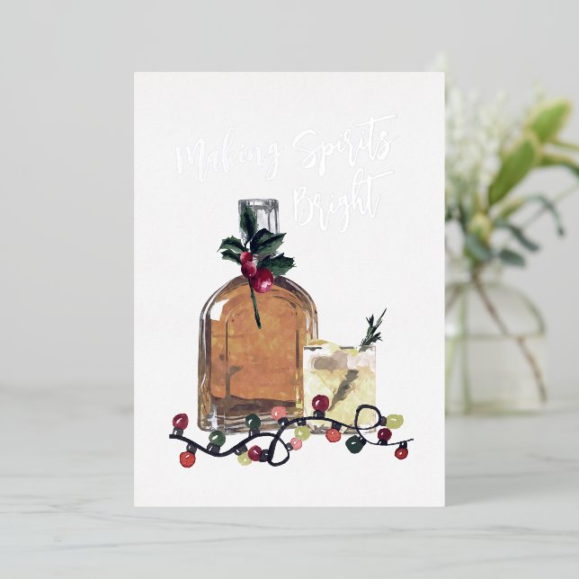 Invitación Con Relieve Metalizado Hacer Real La Festividad Brillante De Los Espíritu (Anverso de pie)