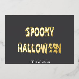 Invitación Con Relieve Metalizado Halloween fantasmal con fantasmas íntimos