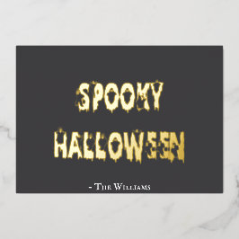 Invitación Con Relieve Metalizado Halloween fantasmal con fantasmas íntimos