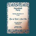 Invitación Con Relieve Metalizado Hanukkah menorah<br><div class="desc">Celebrar ocho días y ocho noches del Festival de las Luces con tarjetas Hanukkah y regalos. El festival de las luces está aquí. Encienda la menorah, juegue con el dreidel y festín sobre los lagos y los suganiots. Celebra el espíritu de Hanukkah con amigos, familia y seres queridos deseándoles Feliz...</div>