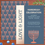 Invitación Con Relieve Metalizado Hanukkah Rustic Menorah Festival de la Menorah des<br><div class="desc">Personalice estas invitaciones de Hanukkah con un verdadero acento de Relieve metalizado para que le den un toque elegante. La decoración, sencilla y moderna, se basa en una menorah de textura de imitación de madera en la parte inferior, que aporta lo tradicional y lo rústico a las invitaciones de los...</div>