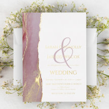 Hermoso Boda rosado y dorado