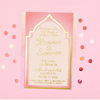 Hermoso brunch de boda con Mimosas y Samosas india