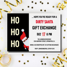 HO HO HO Fiesta de Navidad Dirty Santa Moderna