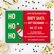 HO HO HO Intercambio de Regalos Dirty Santa Fiesta