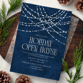 Invitación Con Relieve Metalizado Holiday Open House Invitation