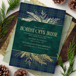 Invitación Con Relieve Metalizado Holiday Open House Invitation
