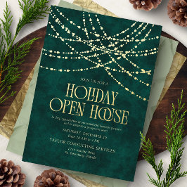 Invitación Con Relieve Metalizado Holiday Open House Invitation