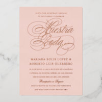 Idioma Español Nuestra Boda Rose Gold