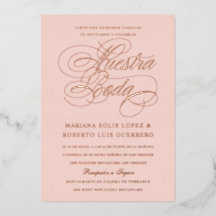 Idioma Español Nuestra Boda Rose Gold