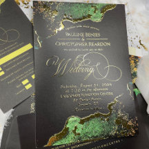 Impresionante boda de bronce esmeralda dorado