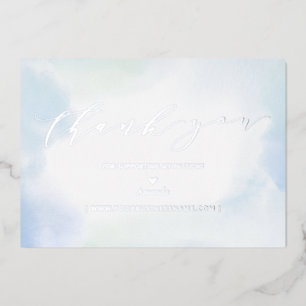 Invitación Con Relieve Metalizado Inserto de paquete de agradecimiento con logotipo 