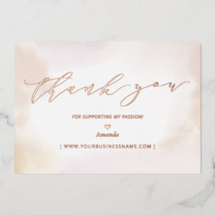 Invitación Con Relieve Metalizado Inserto de paquete de agradecimiento con logotipo 