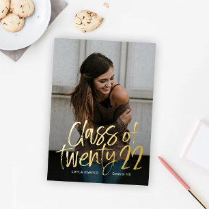 Invitación Con Relieve Metalizado Invitación a Invitación de graduación de Relieve m