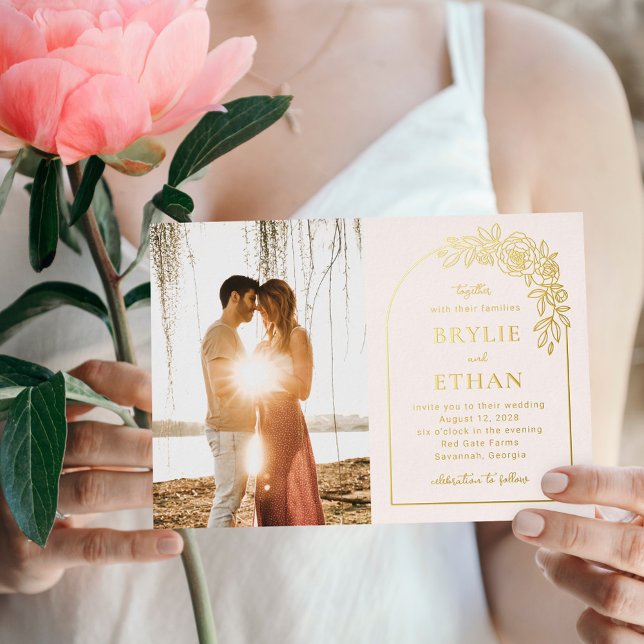 Invitación Con Relieve Metalizado Invitación a la boda de la foto del RELIEVE METALI (Subido por el creador)