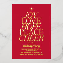 Invitación a la fiesta de feriado de Relieve metal