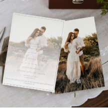 Invitación a Relieve metalizado de Boda de fotogra