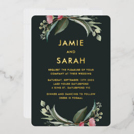 Invitación Con Relieve Metalizado Invitación al Relieve metalizado australiano de la