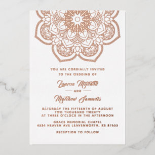 Invitación Con Relieve Metalizado Invitación al Relieve metalizado Boda de Mandala G