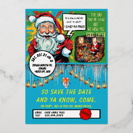 Invitación Con Relieve Metalizado Invitación al Relieve metalizado de AYUDA de HO HO