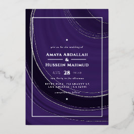 Invitación Con Relieve Metalizado Invitación al Relieve metalizado de Boda Agate Pur