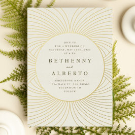 Invitación Con Relieve Metalizado Invitación al Relieve metalizado de Boda bizantino