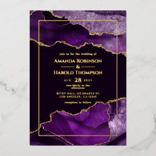 Invitación Con Relieve Metalizado Invitación al Relieve metalizado de Boda de Agate