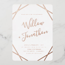 Invitación Con Relieve Metalizado Invitación al Relieve metalizado de borde geométri