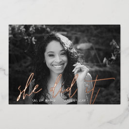 Invitación Con Relieve Metalizado Invitación al Relieve metalizado de caligrafía de 