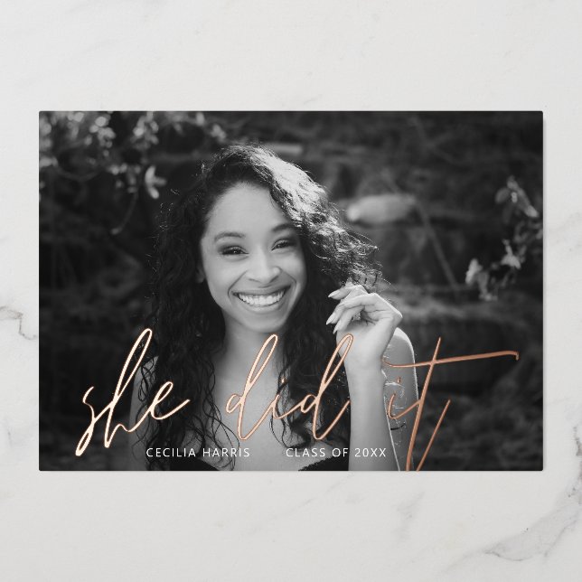 Invitación Con Relieve Metalizado Invitación al Relieve metalizado de caligrafía de  (Anverso)